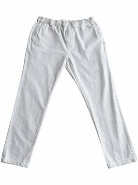 Outerknown Men’s White Light Cream Elastic Waist Hemp Cotton Pants X-Large